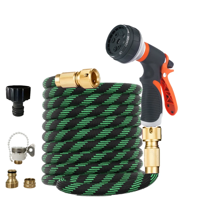 

Садовый поливочный шланг с расширяемым резиновым шлангом, многофункциональный водяной пистолет высокого давления, волшебный шланг, орошение садовой фермы