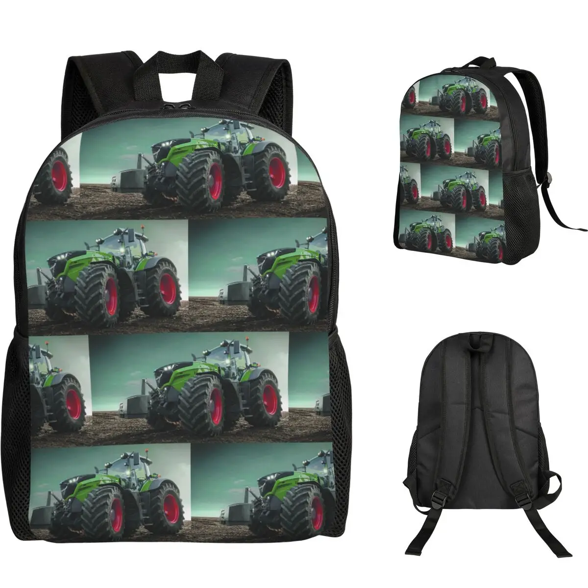 Farming Tractor Fendt Backpack Student Boys Girls BookBag School Bag Laptop Shoulder Bags