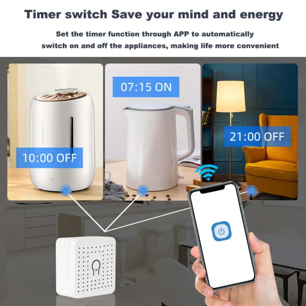 EWeLink Wifi 16A MINI Smart Switch moduli di controllo fai da te a 2 vie APP Timer di controllo remoto Wireless funziona con Alexa Google Home