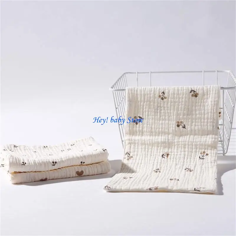 

Q1FE Baby Washcloth Cotton Saliva-Towel Feeding Bib Soft Nursing Towel Infant Product