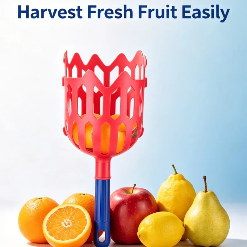 Telescopic Fruit Picker With Plastic Basket For High Branch Harvesting  Oranges Pears Mangoes Garden Tool