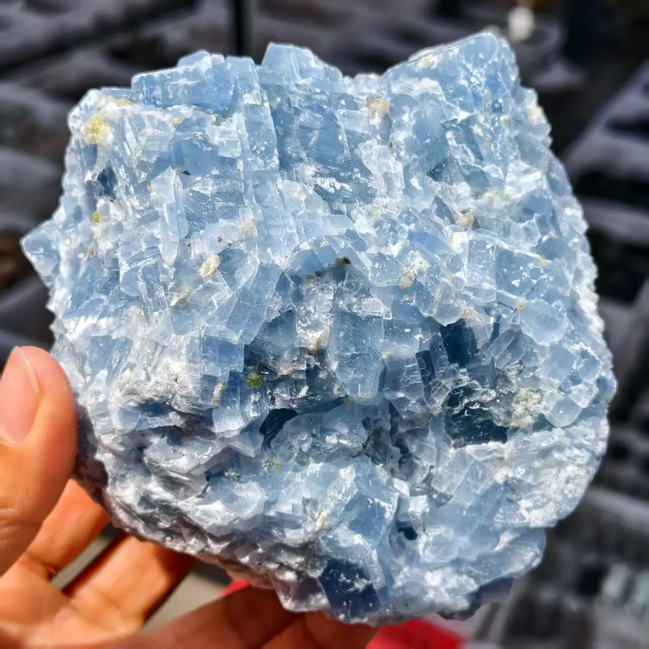 

Natural Formed!Blue Calcite, Raw Stone, Quartz Crystal Rough Ore, Mineral, Reiki, Healing Stone