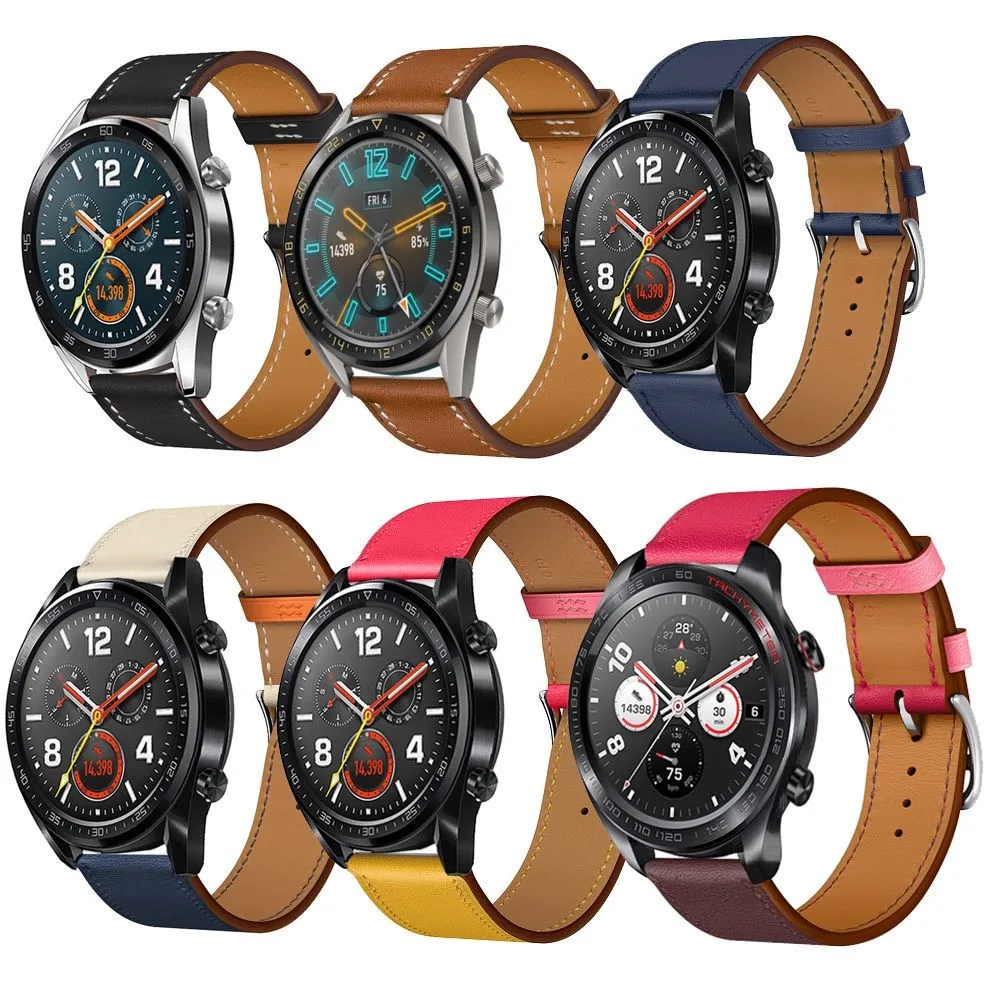 

Suitable For Huawei Watch GT 5 4 3 2 GT2 GT3 PRO GT2E 20mm 22mm Leather Band Strap