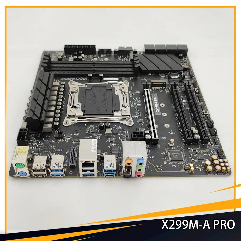 

X299M-A PRO Материнская плата LGA 2066 DDR4 64 ГБ USB3.1 M.2*2 SATA3*8 M-ATX X299