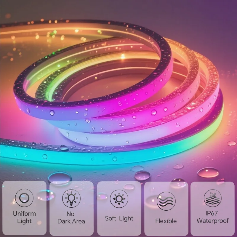 Side Bend Flexible Silicone LED Channel Diffuser Soft Curved Profile Housing for LED Strip Lighting DIY Installation