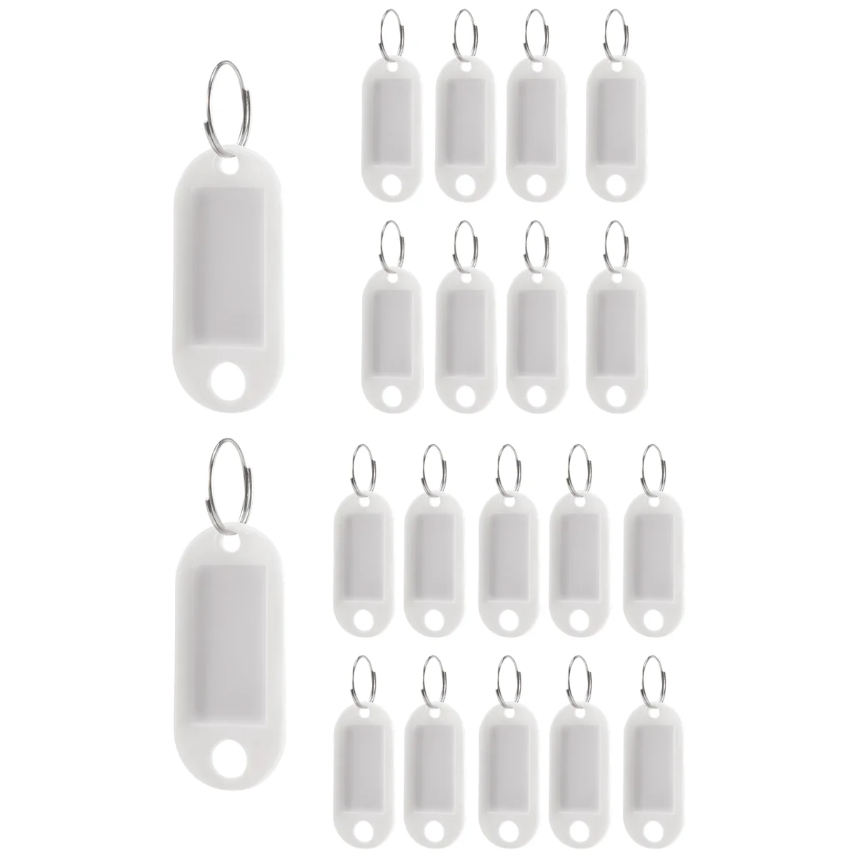 white portable plastic key fob key tag ID labels 20 pieces