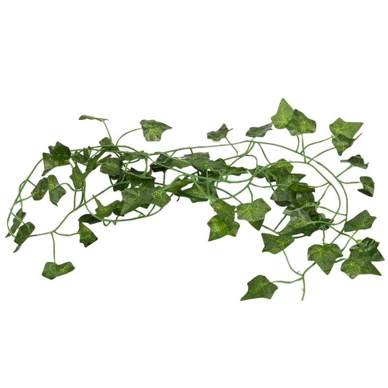 2M Long Artificial Plants Green Ivy Leaves Artificial Grape Vine Fake Parthenocissus Foliage Leaves Home Wedding Bar Decoration