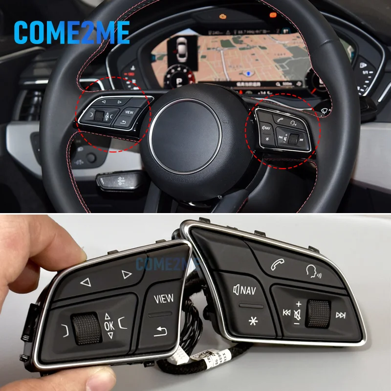 Original Steering Wheel Multifunction Buttons For Audi A4L B9 2017-2019 8W0951523F