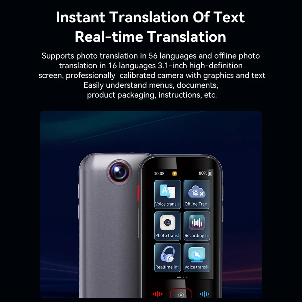 Bisofice Taalvertalerapparaat Draagbare stemintermeter in 139. Ondersteuning van vreemde taalvertaling Ondersteuning tekst / foto