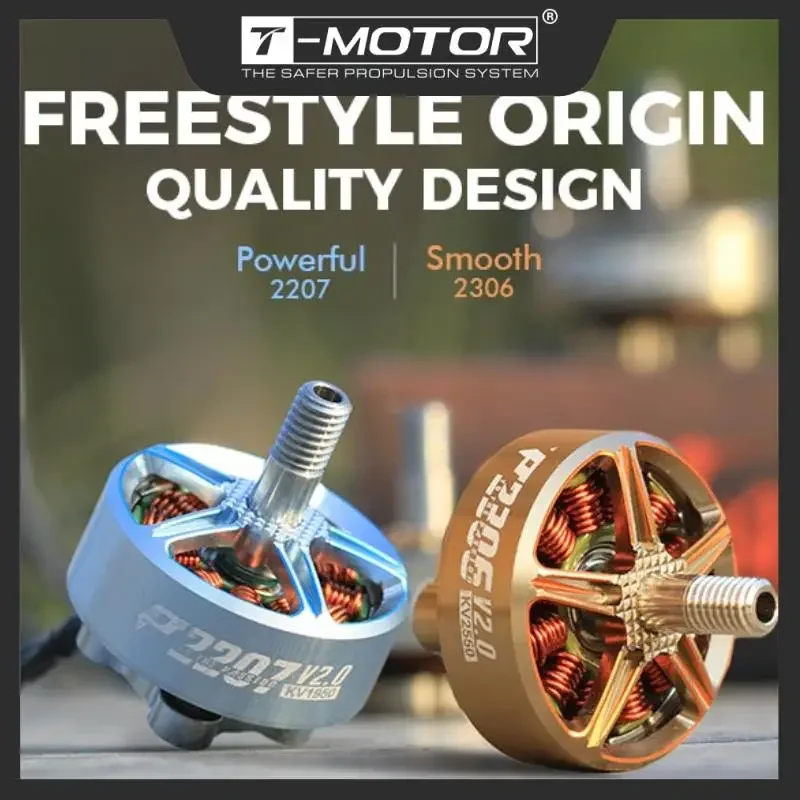 

T-MOTOR T-Hobby P2306 5"Freestyle V2 Fpv Drone Motor 4-6S KV2550 Brushless Motor For FPV RC Drone DIY Parts,KV1950 unavailable