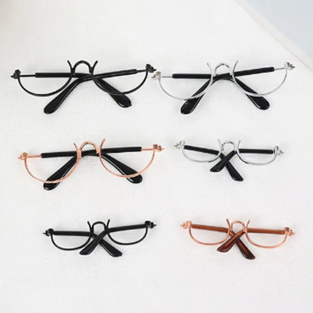 Half-frame Doll Glasses Creative Lensless Metal Plush Doll Eyeglasses Doll Accessories Fashion Glasses for 20cm Dolls