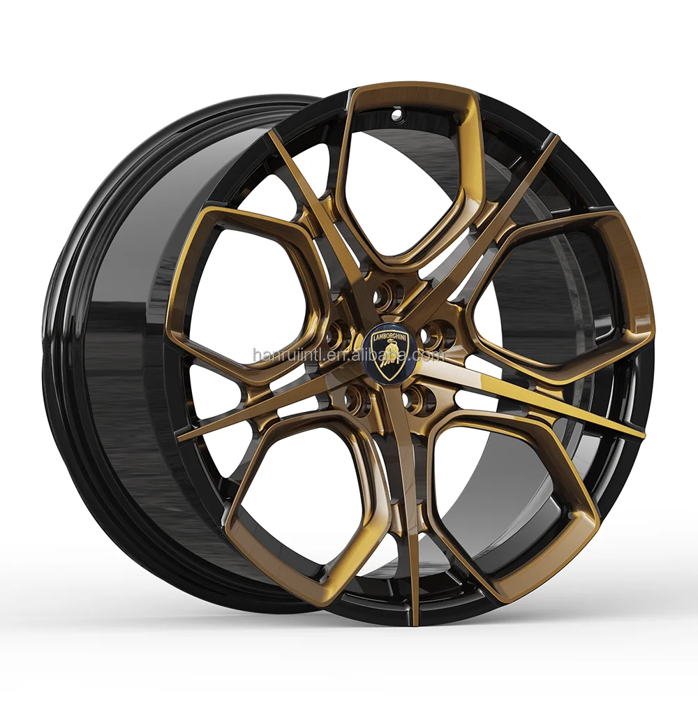 2-piece  brush golden chrome black 18inch 20inch  deep concave Forged wheels 19 20 21 22 23  Inch For Porsche  Lamborghini & BMW