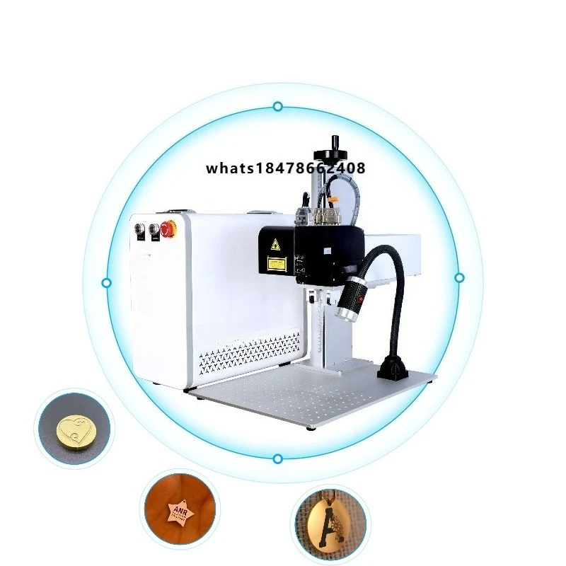 3D Dynamic Focus Fiber Marking Machine 50W for Curved Surface Relief Engraving Jewelry Metal Professional 3D CNC Engraver