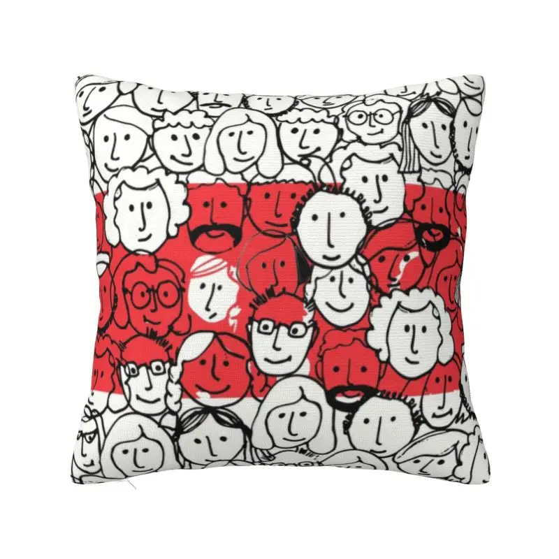 

Custom Nordic Style Belarus Freedom Cushion Covers Soft Belarusian Patriotic Pillow for Sofa Car Square Pillowcase Bedroom