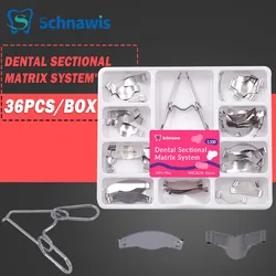 Dental Sectional Contoured Metal Matrices Matrix With Springclip Denspay No.1.330 Band Resin Clamping/Seperating Dentist Tools