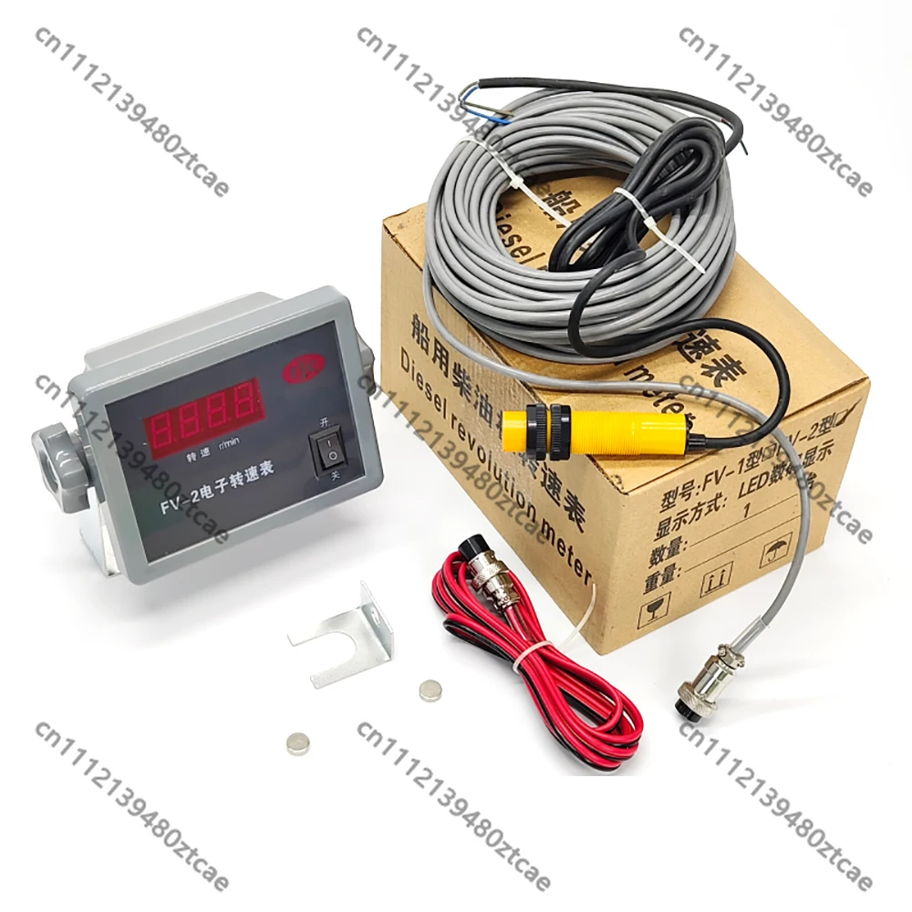 DC 12-36V Square Digital Tachometer Electronic Speed Monitor Professional RPM GaugeAutomotiveMarineDiesel Engine Speed Detection