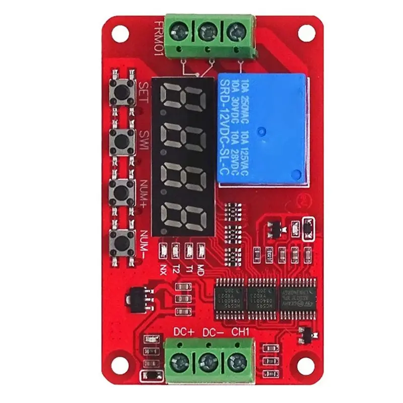 AAAN-6X DC 12V 1 Channel Relay Module FRM01 Multifunction Relay Loop Delay Timer Switch Self-Locking Timing Board