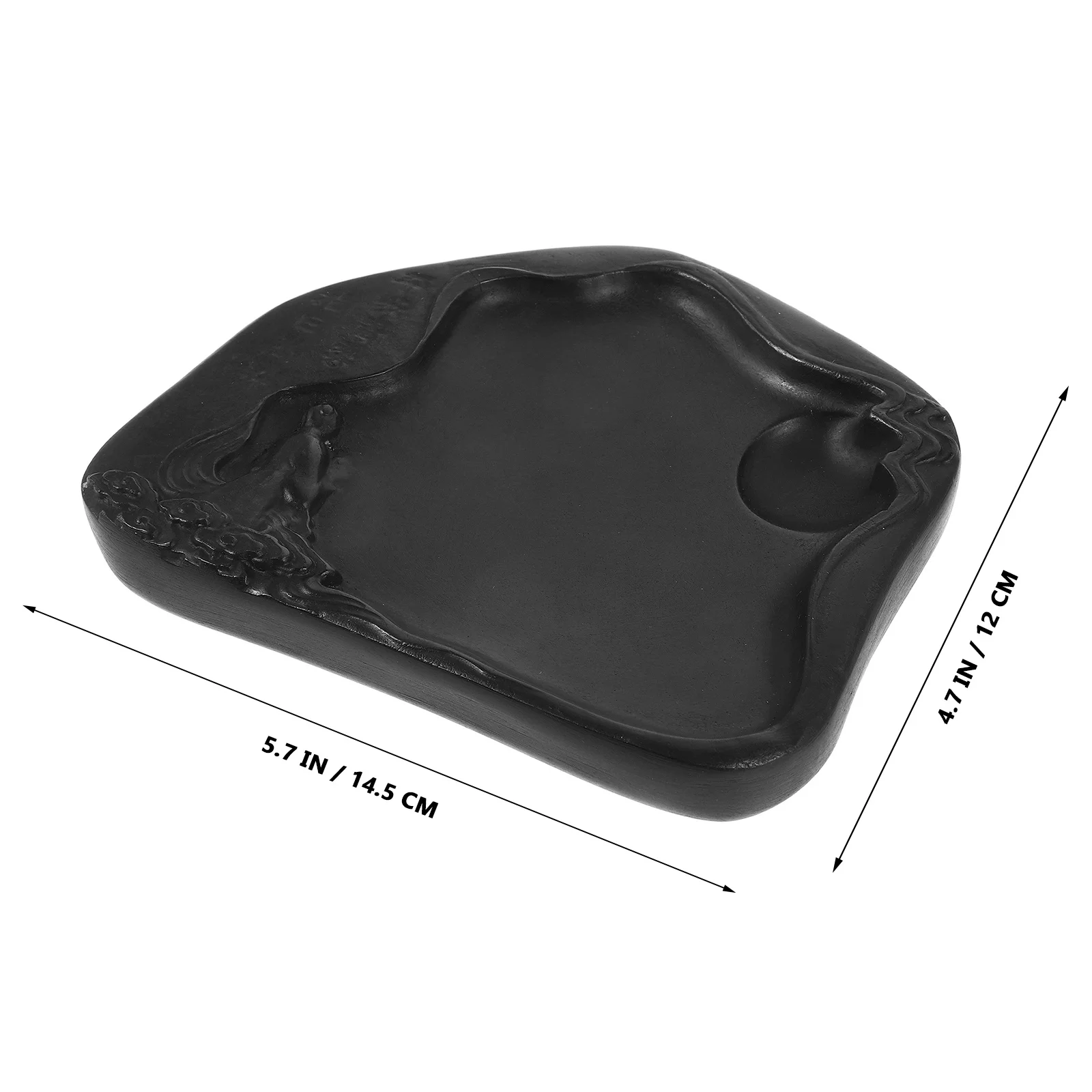 

Desktop Calligraphy Inkslab Stone Material Smooth Surface Lightweight Portable Inkstone for Writing Painting Grinding Ink Holder