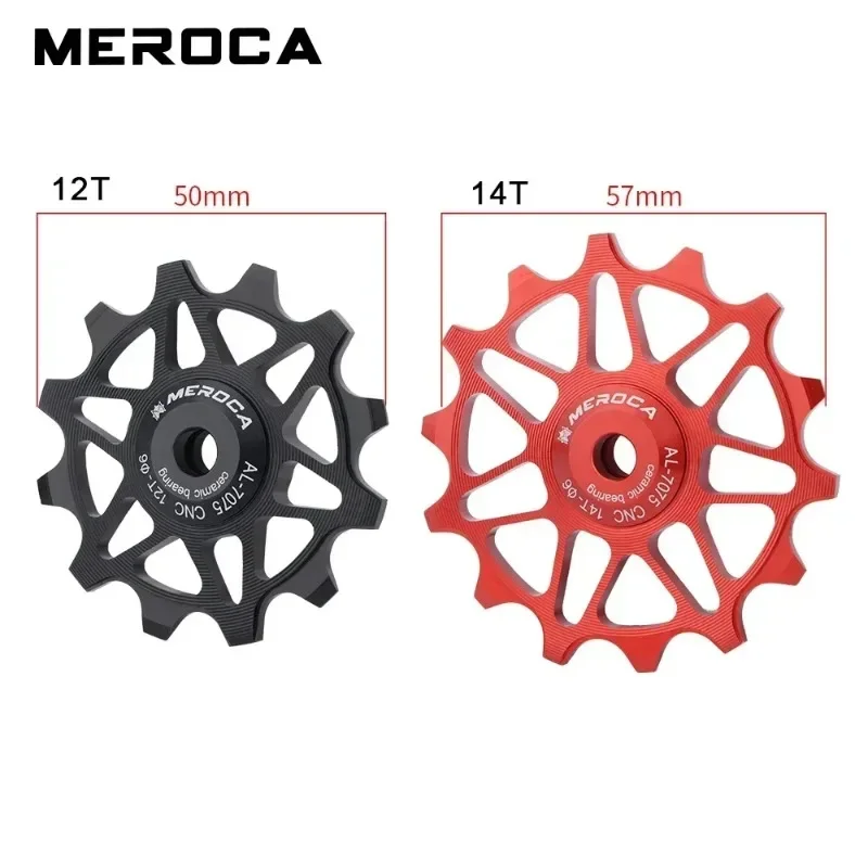 Road Bike Ceramic Pulley Rear Derailleur 12/14T Guide MTB Ceramic Bearing Jockey Wheel for Sram Shimano Mountain Bike Derailleur