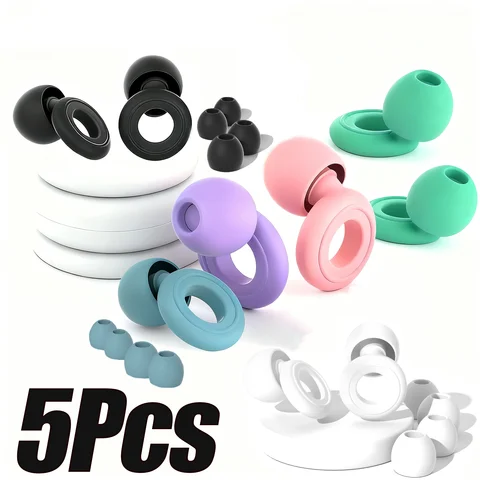 Silicone Earplugs for Swimming Sleep Noise Cancel Noise Reduction-Soundproof Reduce Disturbances -Quality loop Earplugs Supplies