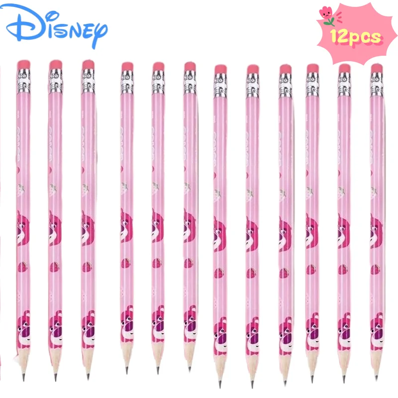 Карандаши Disney Lotso 12 HB, креативные высококачественные карандаши с ластиком, нетоксичные канцелярские принадлежности для специального обучения для учащихся начальной школы Карандаши Disney Lotso 12 HB, креативные высококачественные карандаши с ластиком, нетоксичные канцелярские принадлежности для специального обучения для учащихся начальной школы