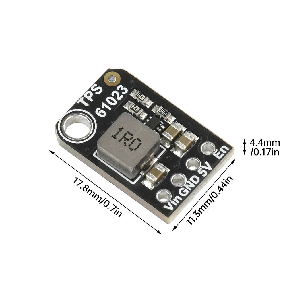 Módulo de potência intensificador tps61023, dc 2-5v a 5v 1a, saída de bateria de lítio, módulo regulador de impulso duplo 3a mosfet