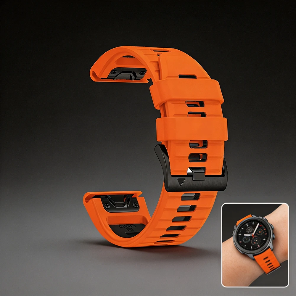 

26 22mm Bracelet Summer diving for Garmin QuickFit Fenix 6X Pro 6 5X 5 7X 7 Smart switch Instinct 3 50mm Epix Gen2 Sport wrist