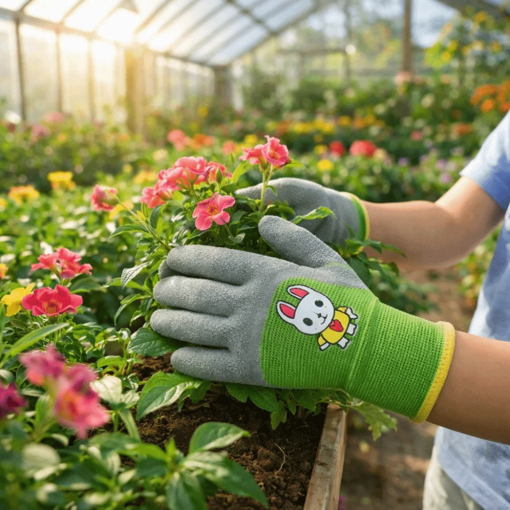 Non-Slip Garden Gloves Breathable Animal Pattern Children Safety Gloves Cartoon Comfortable Beach Gloves Outdoor