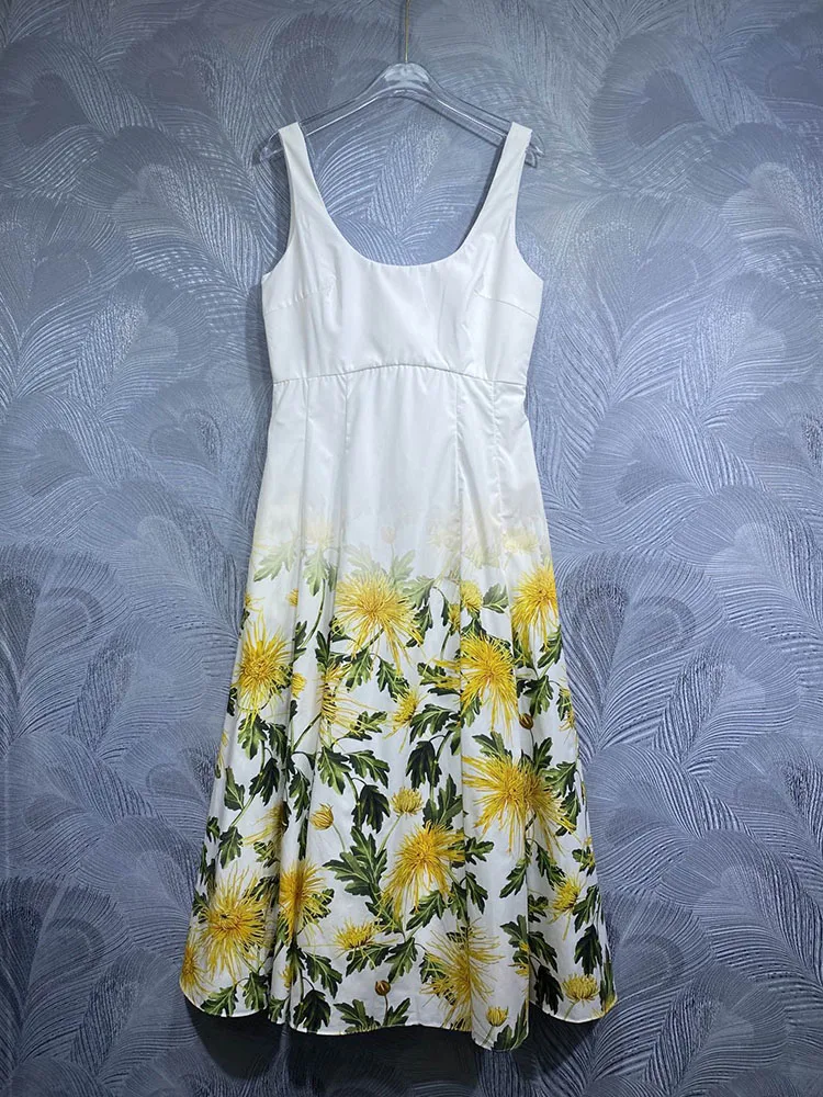 

Women's Runway Dress, Flower Printing, Camisole, All Seasons, Party, Holiday, Elegant Lady Slims, Fashion