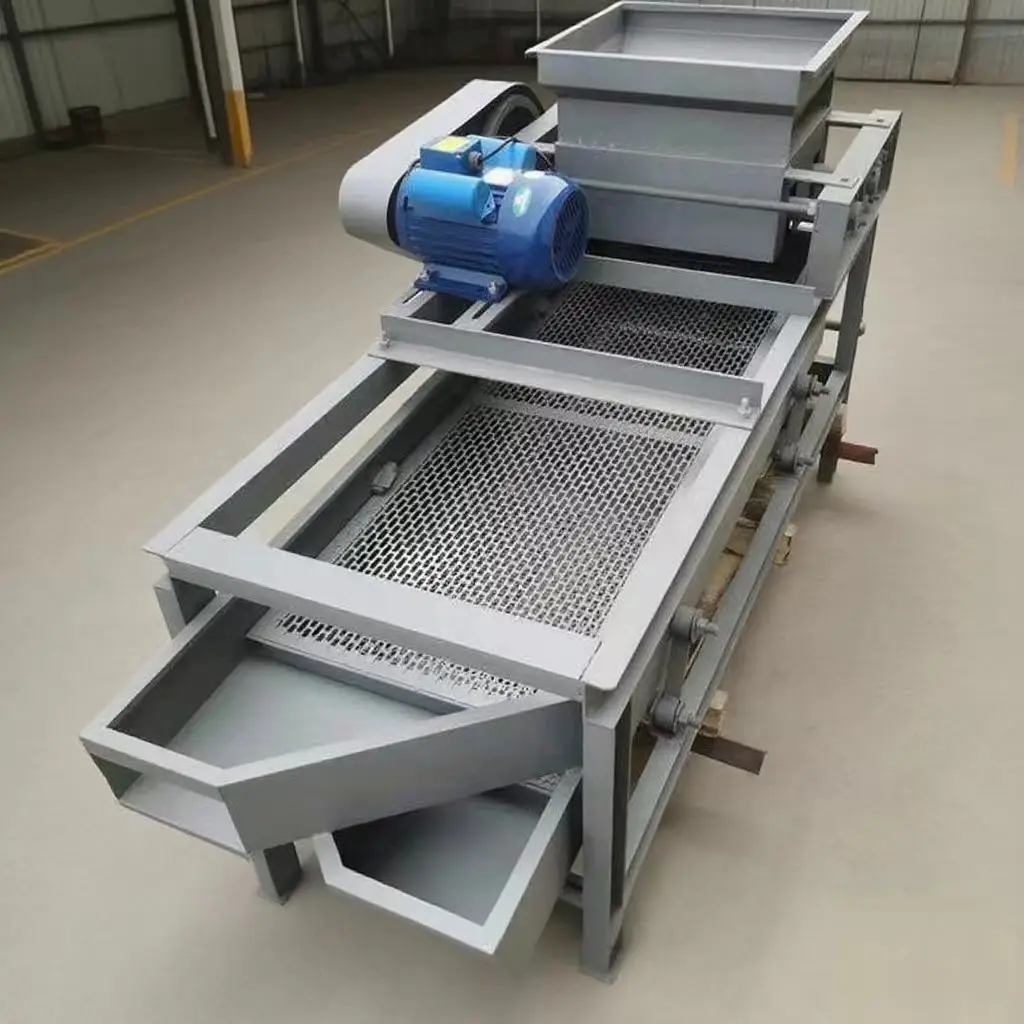 High-Performance Industrial Nut Processing Machine Almond Shell Breaking Cracking Shelling Hulling Seed Separating Nut Huller