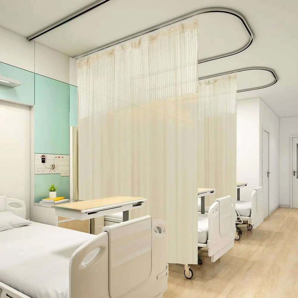 

Wide x 8t Tall Cule Curtain Room Divider Privacy Cule Curtain with Grommet Top (1 Panel, Beige)