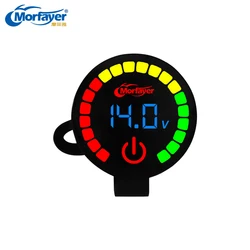 New Model Waterproof Motorcycle Voltage Power Dual Display Voltmeter Water Temperature Meter