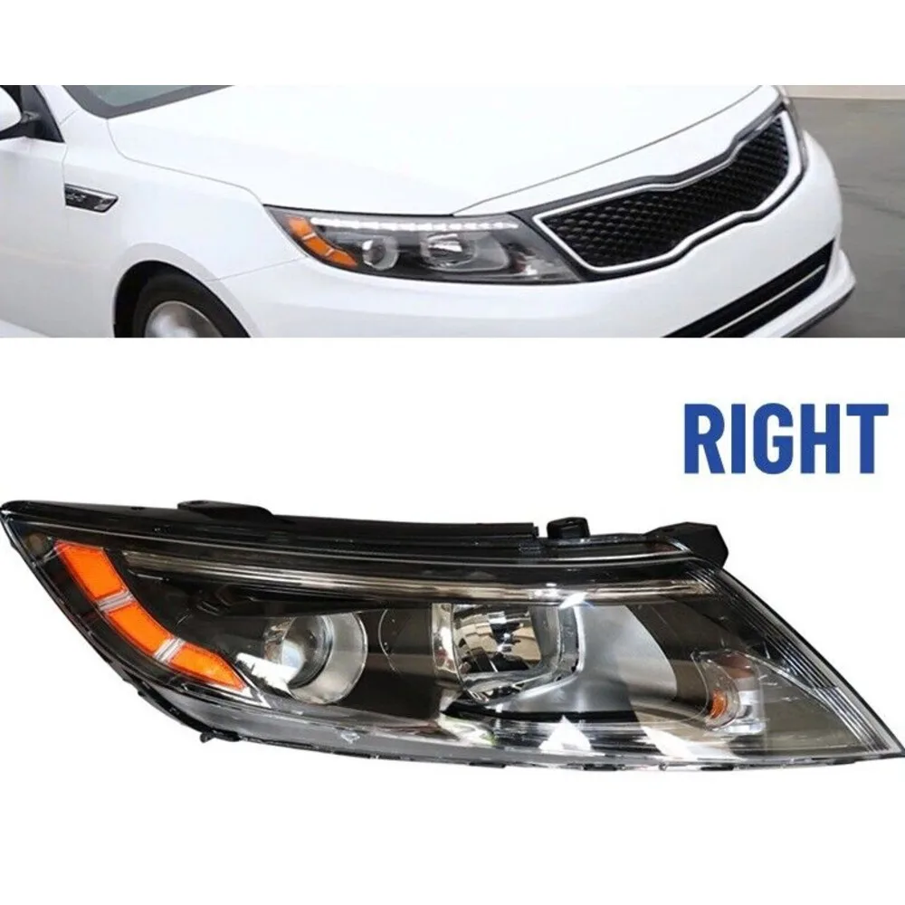 

Passenger Side Halogen Headlight Durable Right Side Headlamp Clear Fits For 2014 2015 Kia Optima EX LX SX RH NEW