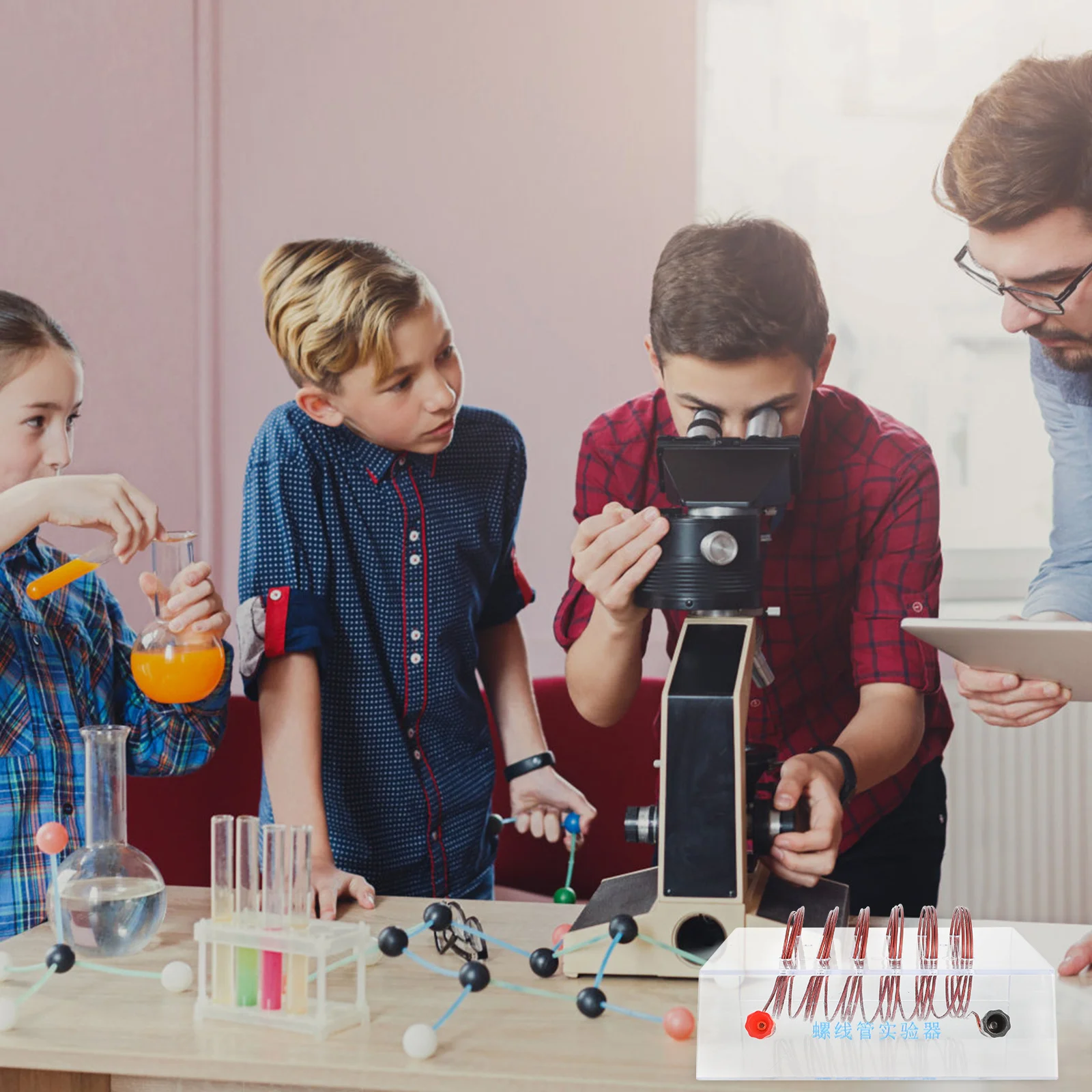 

Solenoid Experiment Educational Physics Science Kit For Kids Magnetic Experimental Solenoid Field Learning Tool