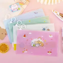 Large Capacity Pvc Zipper Pouch Zipper Type Transparent Document Bag Waterproof Portable Zip File Folders Test Paper