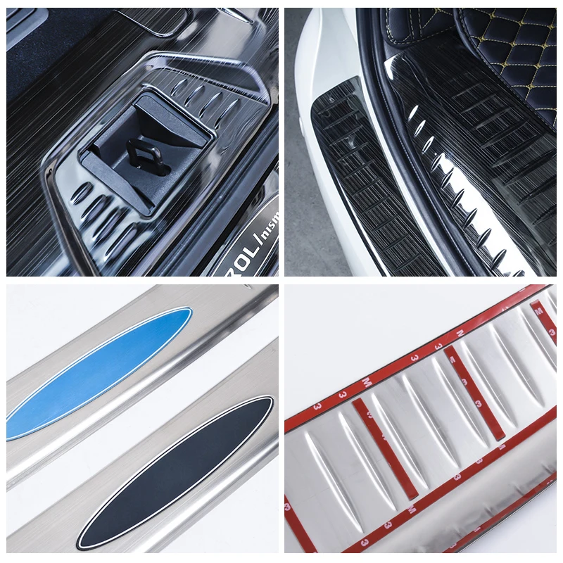 For 2012-2021 Nissan Patrol Y62 Rear Door Sill Protection Plate Tail Door Guard Board Stainless Steel Decorative Accessories