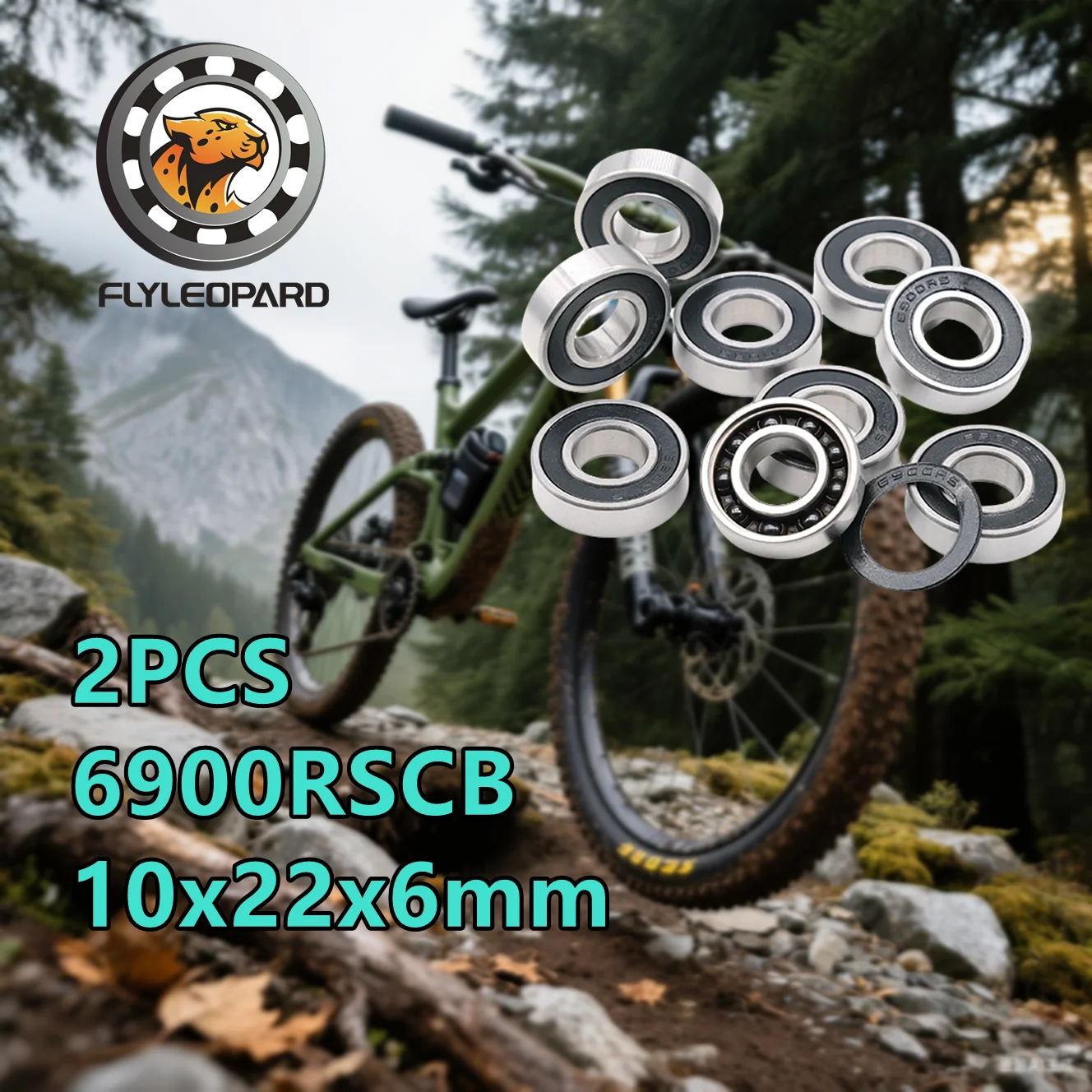

2 шт. 6900RSCB 10x22x6 мм керамический подшипник, разработанный для высокоскоростного нижнего кронштейна велосипеда и концентратора