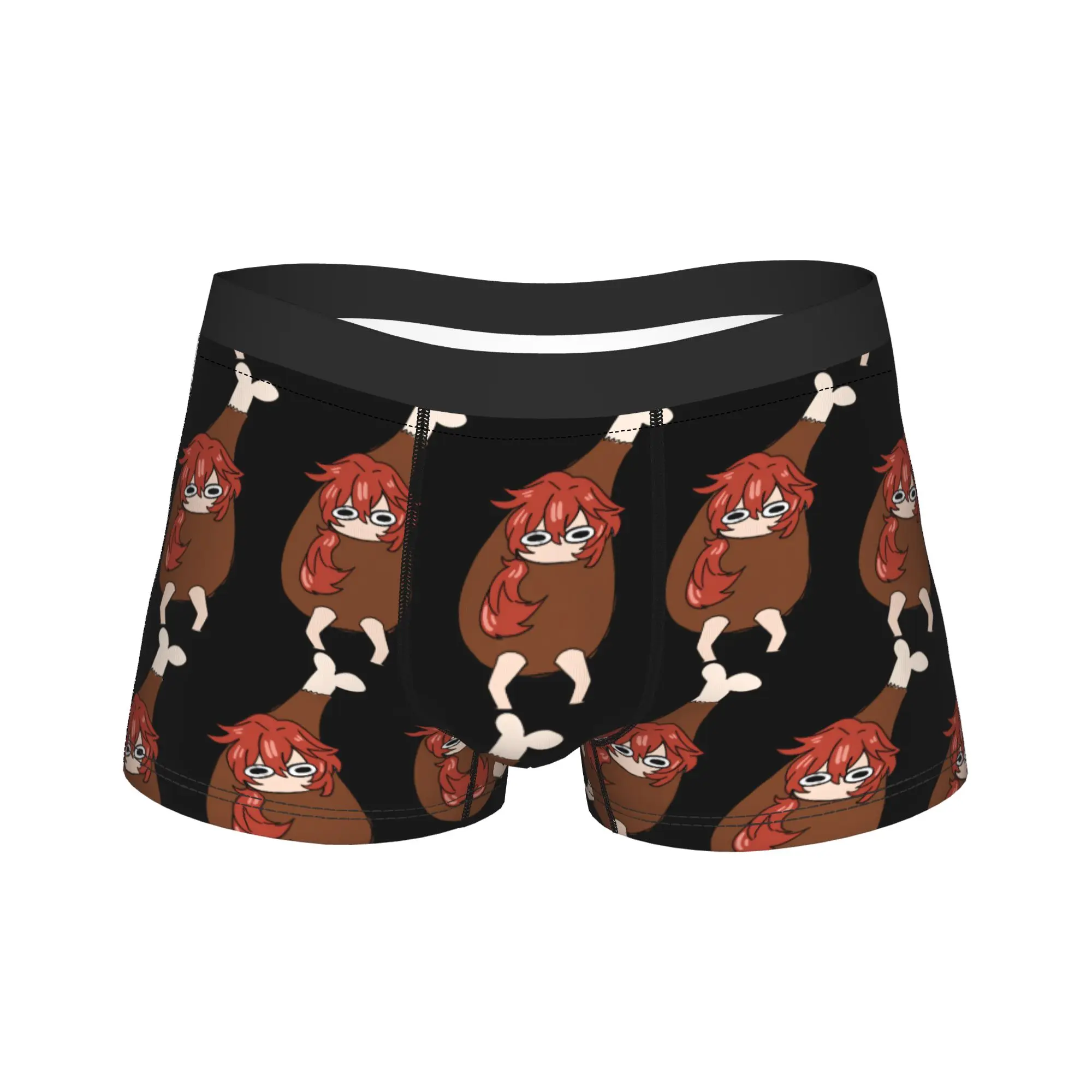 

Pearto Kasane Teto Chicken Drumstick Japanese Anime Underwear Men Shorts Briefs Breathable Boxershorts Printing Oversize Panties