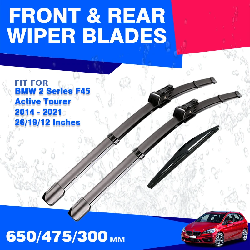 

Front / Rear Wiper Blades For BMW 2 Series F45 Active Tourer 2014 - 2021 225xe Windshield Windscreen Accessories 220i 218i 225i