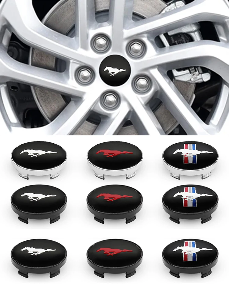 Centre de roue de voiture, 4 pièces, 56mm 60mm, couvercle de jante, Logo autocollant pour Ford ST Fiesta Focus Mk2 3 4 édition Mondeo Fusion FOOSE Mustang