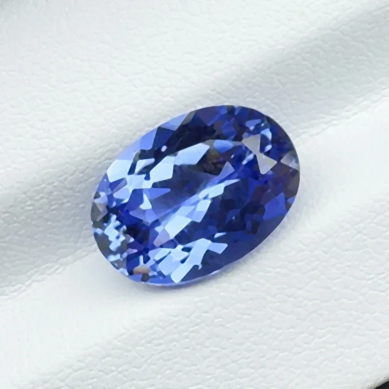 Piedra preciosa VVS1 de color azul real, color azul real, corte ovalado, 10x14mm, 8ct, para hacer joyería Diy con certificado AGL