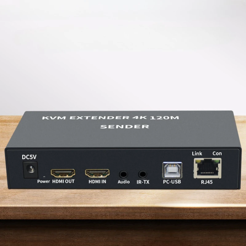 4K USB KVM Extender 120M over Cat6 KVM Extender HD RJ45 Over Lan Network KVM HDTV Extender with USB For Mouse Keyboard