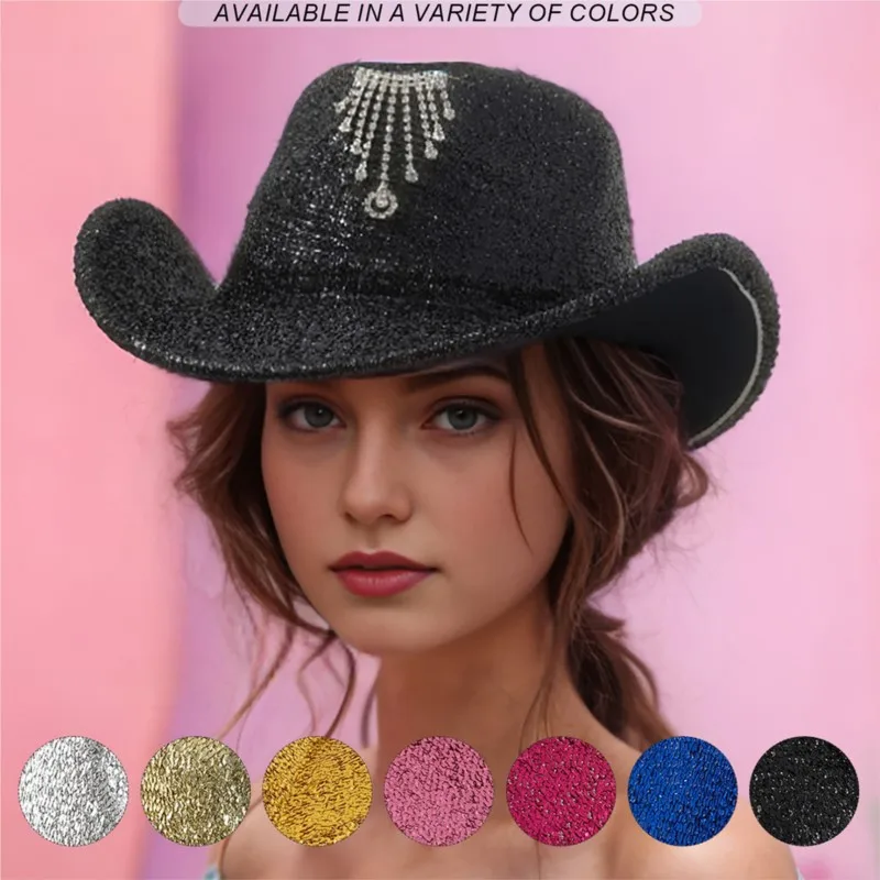 Men's and women's luxurious brushed hats with chain heart-shaped tassels for engagement brides