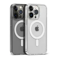 Funda Magnética Original Transparente para iPhone 17 16 15 14 Plus 13 12 mini 11 Pro Max 16E 17E, Compatible con Magsafe