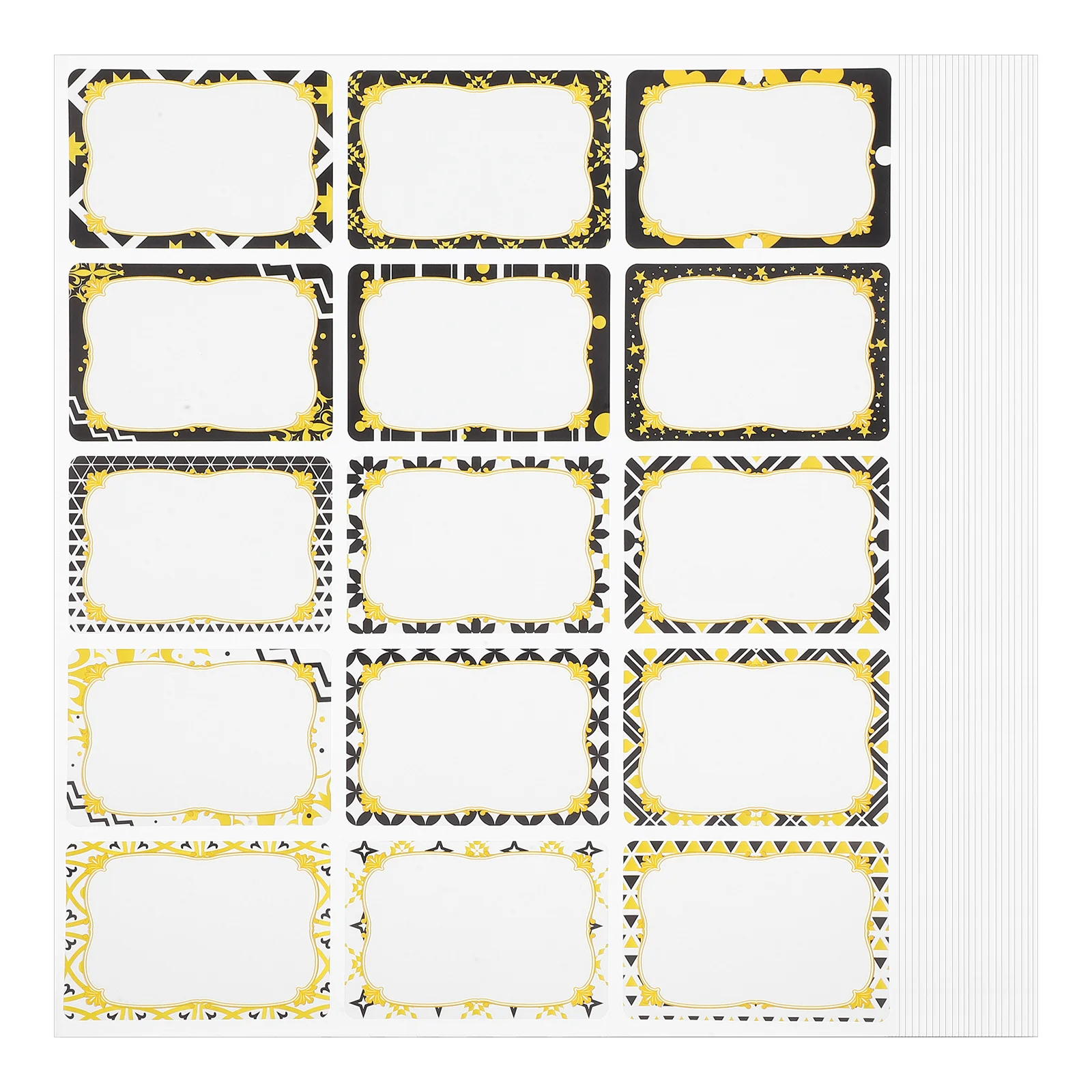 

23 Sheets Blank Name Labels Stickers Adhesive Decal Classifying Tag Office School Supplies Easy Peel Write