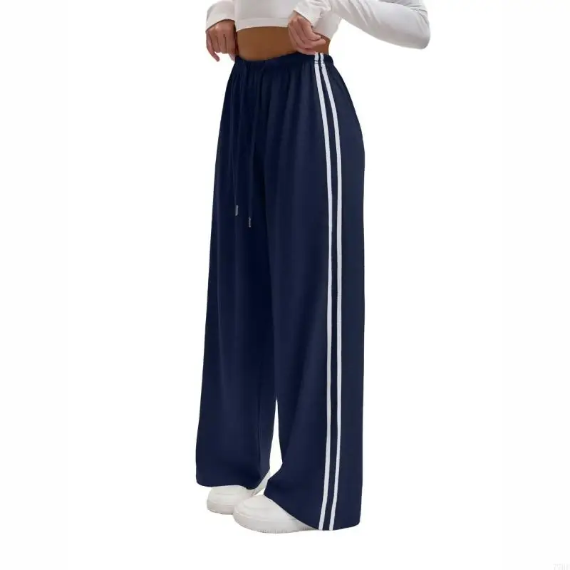 77HE Women's Track Pants Loose Straight Leg Jogging Sweatpants Warm-Up Sports Athletic Running