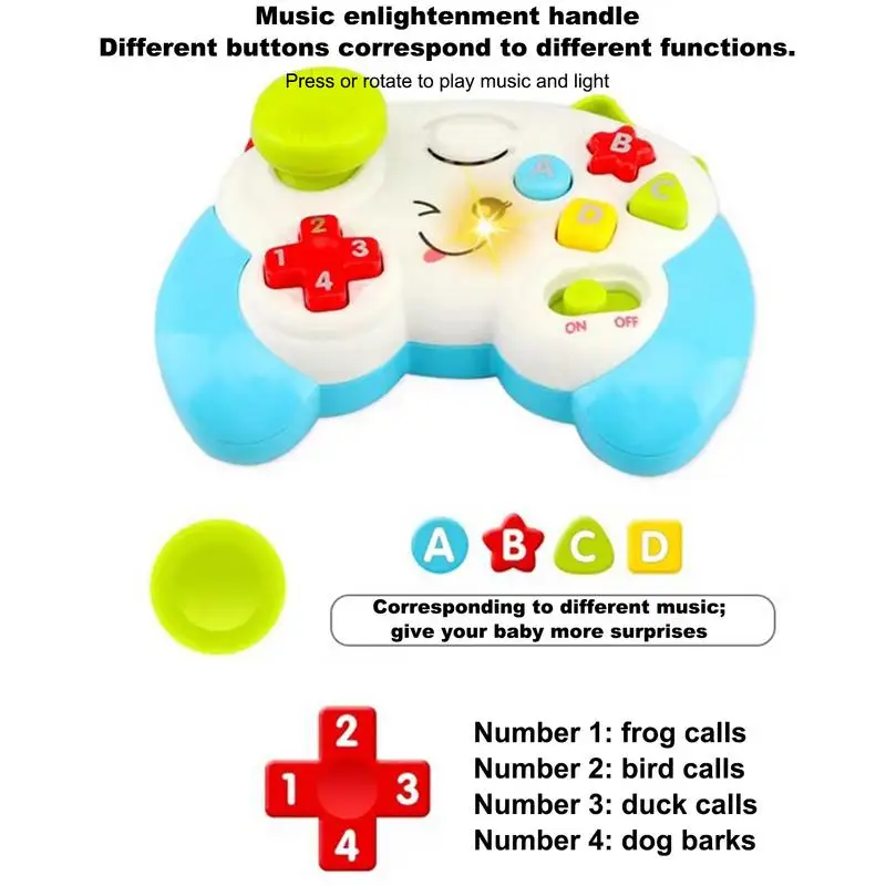 Controlador de brinquedo para crianças iluminação musical aprendizagem controlador habilidades motoras finas brinquedo sensorial formas e cores aprendizagem