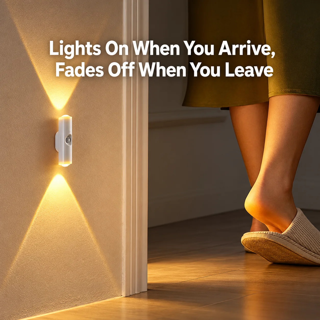Rechargeable bedroom human body induction light No wiring wall light room entrance door magnetic suction bedside night light