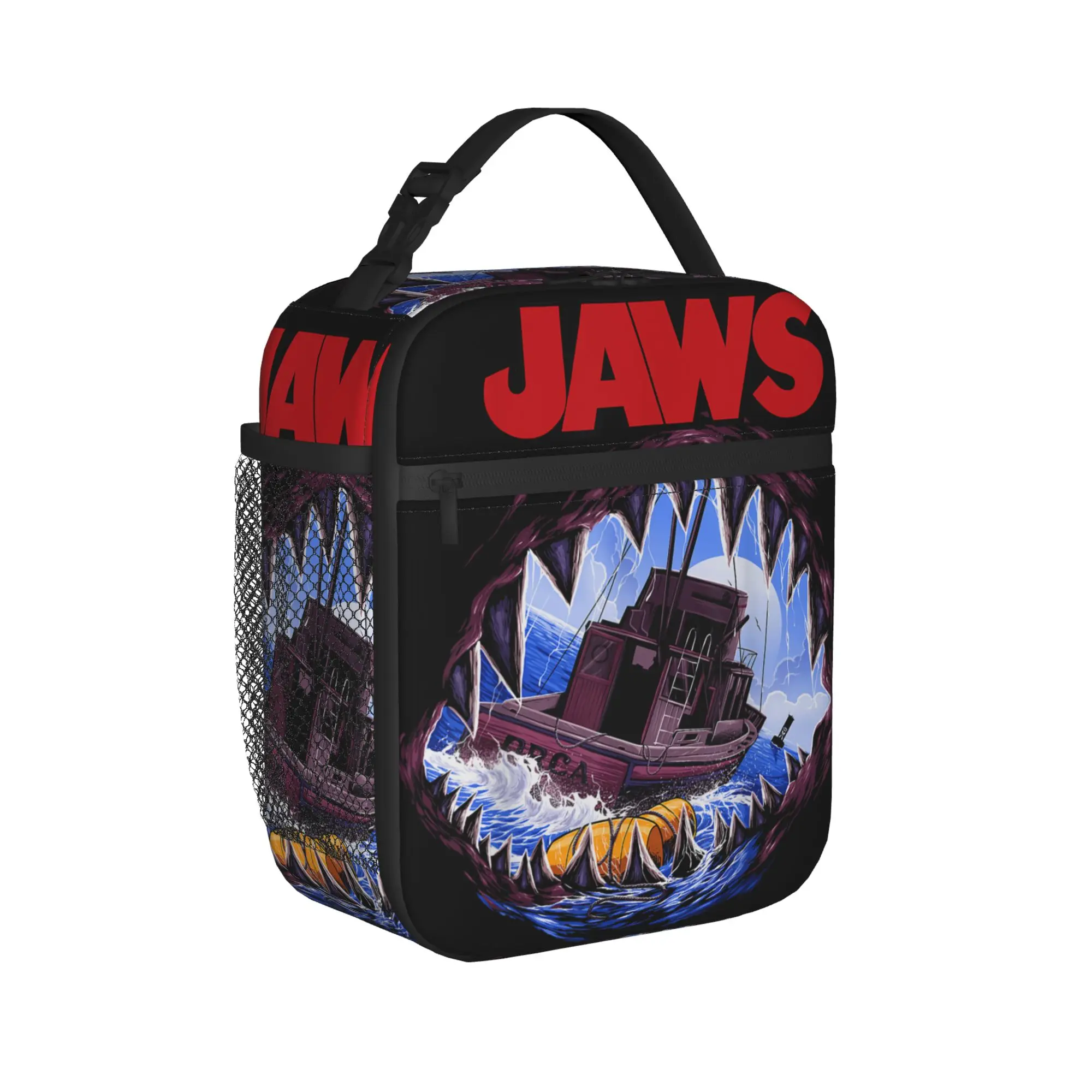 Lunch Bag Jaws Mouth View Of Orca Poster Office Lunch Box For Girl Boy  Leisure Convenient Custom Tote Food Bags