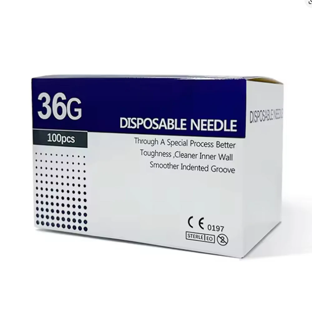 100pcs Small Beauty Needles Set 18G-36G Painless Micro Injection Syringes Disposable for Cosmetic Procedures